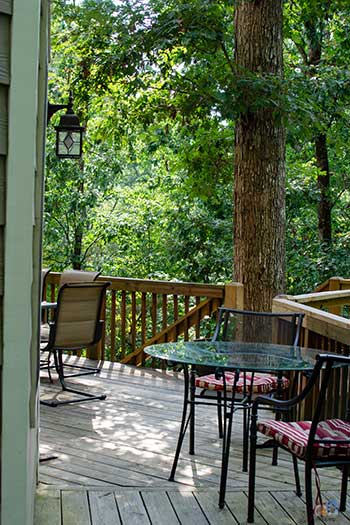 Asheville Vacation Rentals Blackberry Lodge in Fairview Outside Deck Image