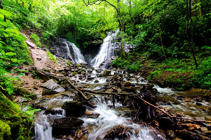 Soco Falls is one of our favorite things to do in North Carolina, if you're talking waterfalls.