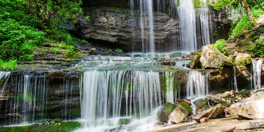 Grassy Creek Falls in Little Switzerland Beautiful Waterfalls in NC