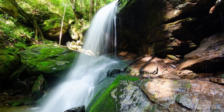 Otter Falls Trail near Banner Elk is one of our favorite High Country waterfalls!