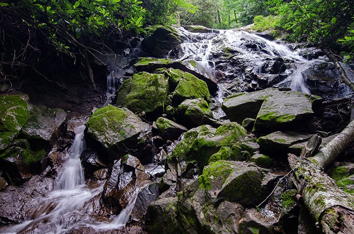The first Glen Burney waterfall you'll hear and see is the Cascades.