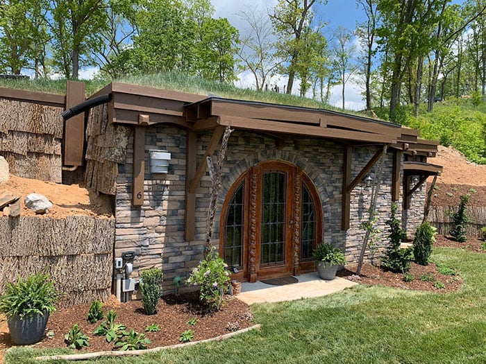 a hobbit-hole styled airbnb in North Carolina