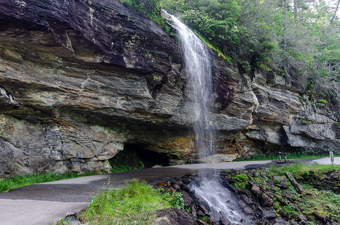 Bridal Veil Falls Highlands Waterfalls in North Carolina
