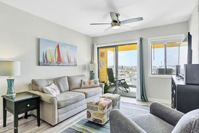 gray furniture in a 3rd-floor apartment