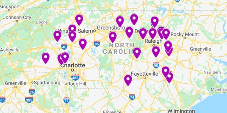 This map of where to pick muscadine grapes is embedded with easy access to google maps.