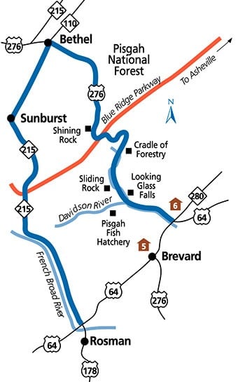 Forest Heritage Scenic Byway Map