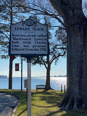 Blackbeard HIstoric Marker Bath NC Image by NC Tripping