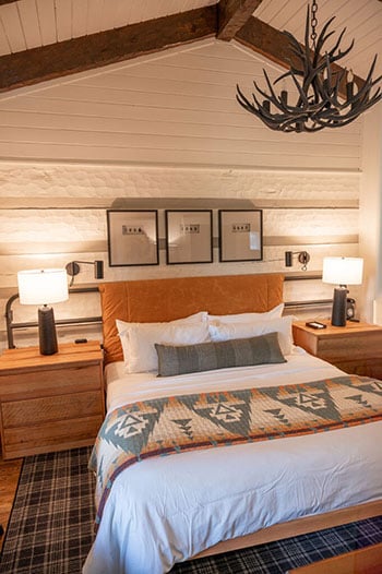 Cataloochee Ranch Inside Cabin bedroom Image by NC Tripping
