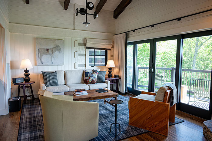 Cataloochee Ranch Inside Cabin living room Image by NC Tripping