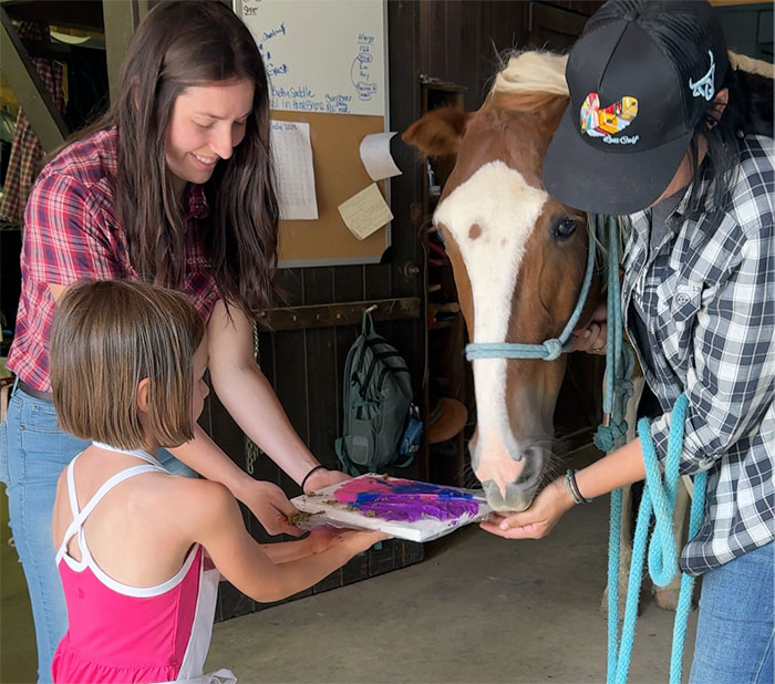 Cataloochee Ranch Painting with Ponies Image by NC Tripping