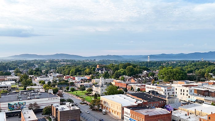 Downtown Morganton Drone 3