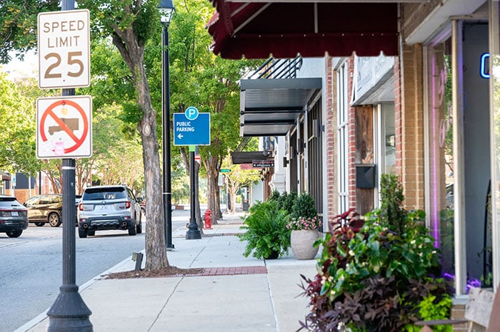 downtown Greenville street view