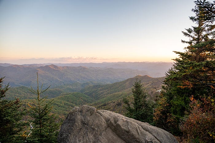 Blue Ridge Parkway Waterrock Knob Sunset Image by NC Tripping