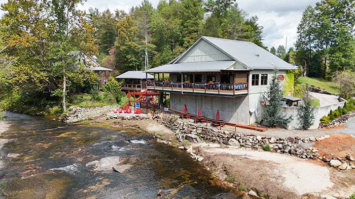 Wilkes 2025 drone roaring river