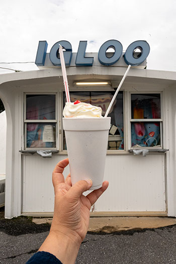 Wilkes Igloo milkshake portrait