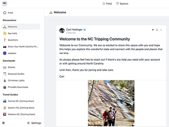 NC Tripping Community Screenshot