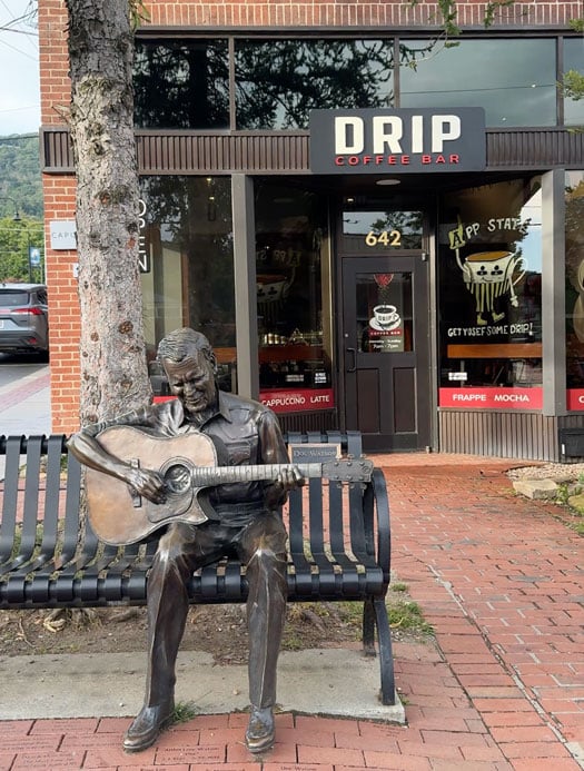Doc Watson Statue Boone NC Image by NC Tripping