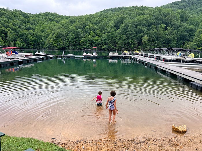 swimming at nantahala lake