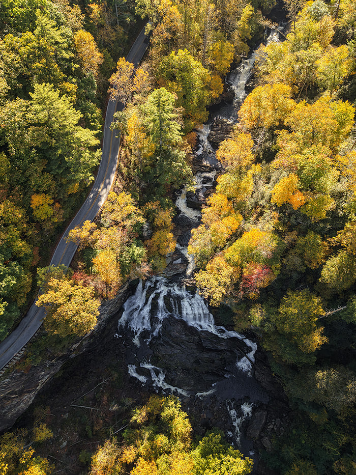 Cullasaja 2026 drone Franklin NC Image by NC Tripping