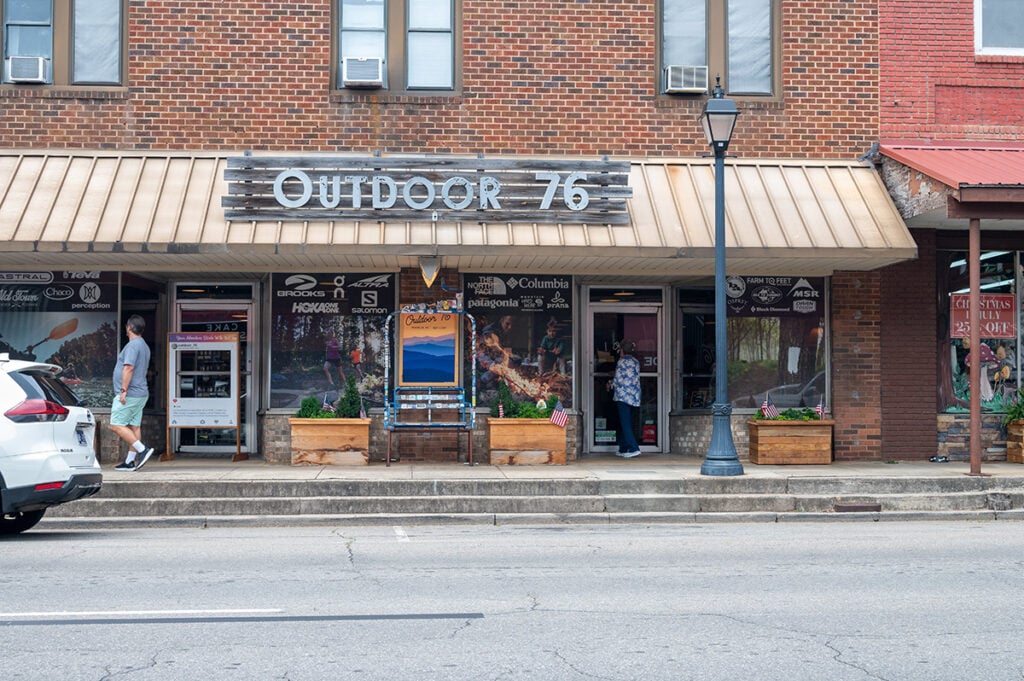 Outdoor 76 Franklin NC Appalachian Trail Outdoor Store Image by NC Tripping