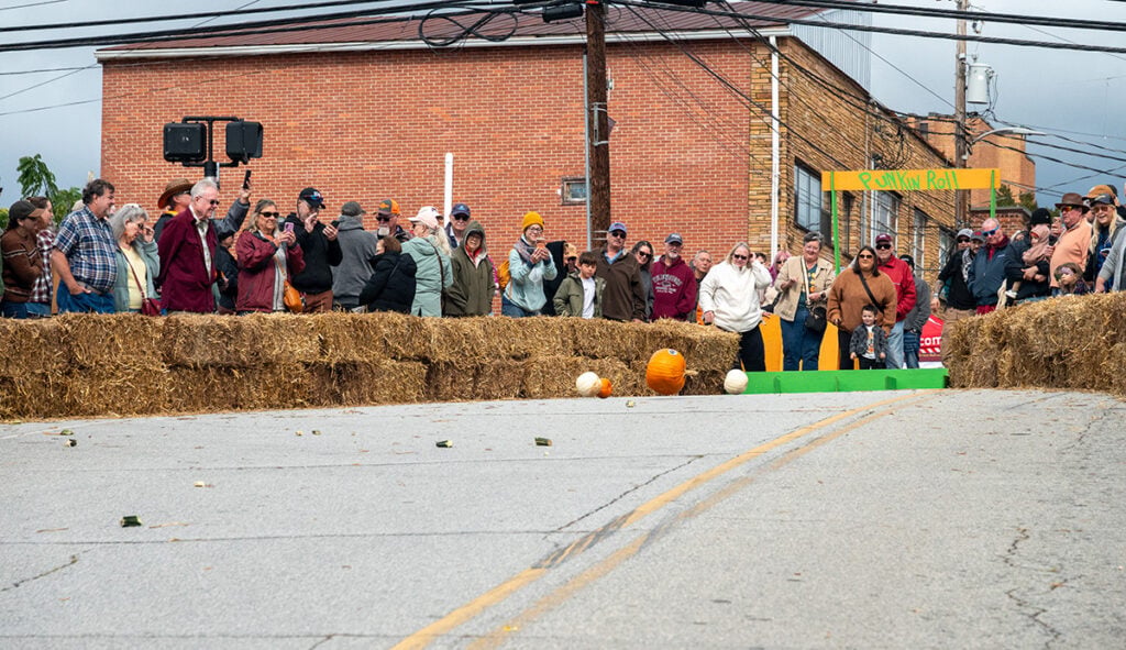 PumpkinFest pumpkin roll Franklin NC Image by NC Tripping